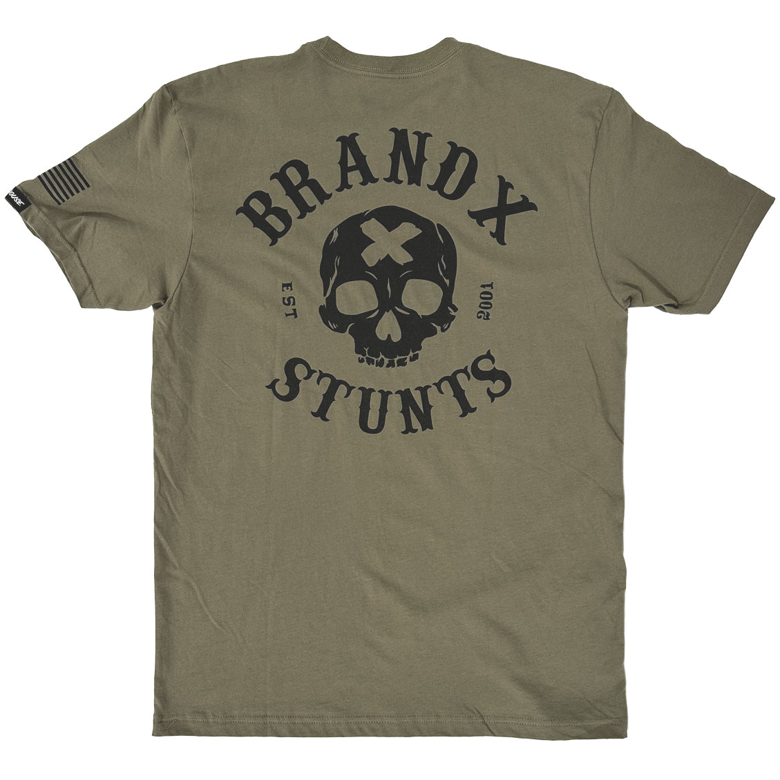 Brand X Skull Tee - Military Green