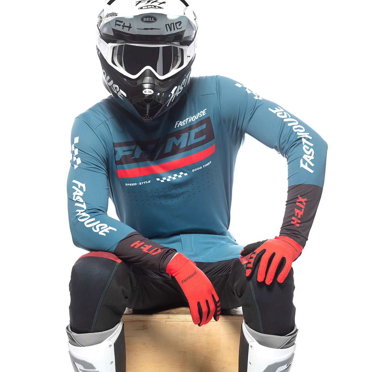Helix Podium Jersey - Red/Black/Teal