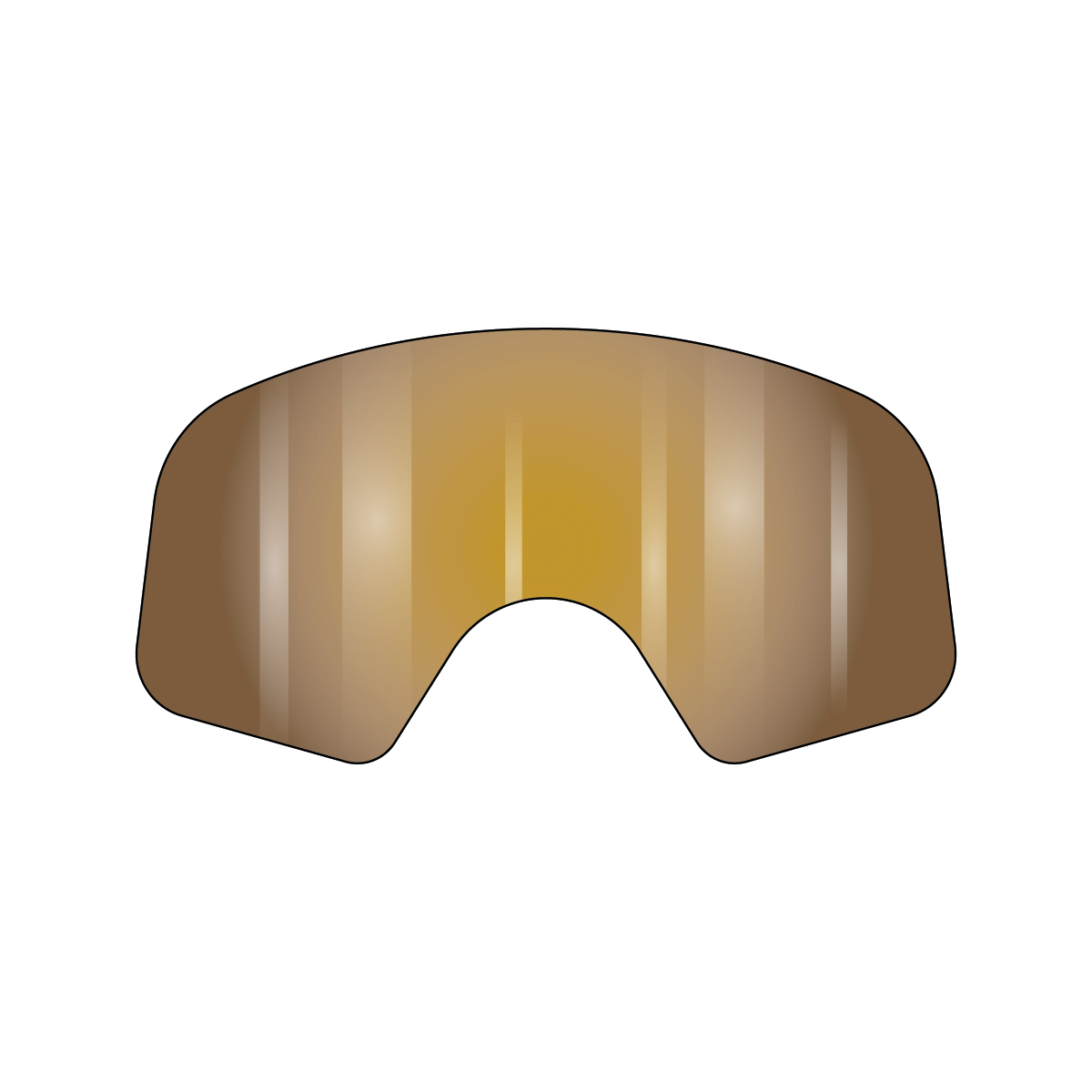 VonZipper Beefy Spare Lexan Lens - Amber Flash Chrome