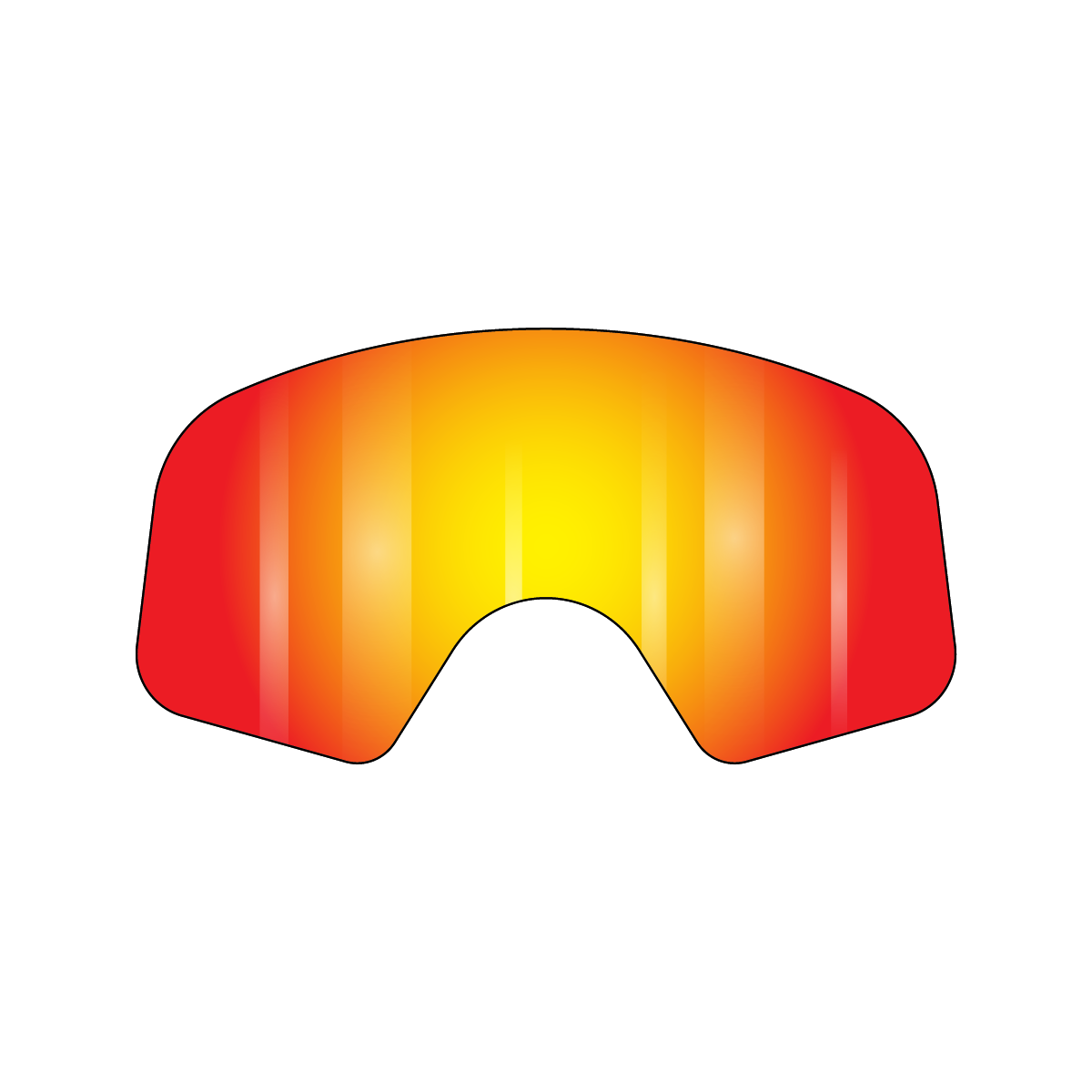 VonZipper Beefy Spare Lexan Lens - Clear Chrome Orange